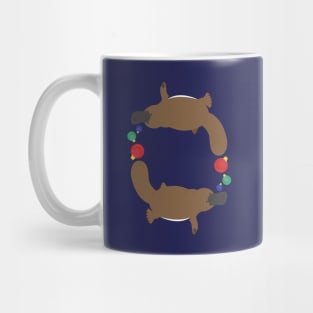 Christmas swimming platypus Mug